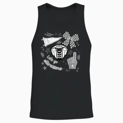 Let's Go Altruismo Retro Cheering School Spirit Unisex Tank Top - Black