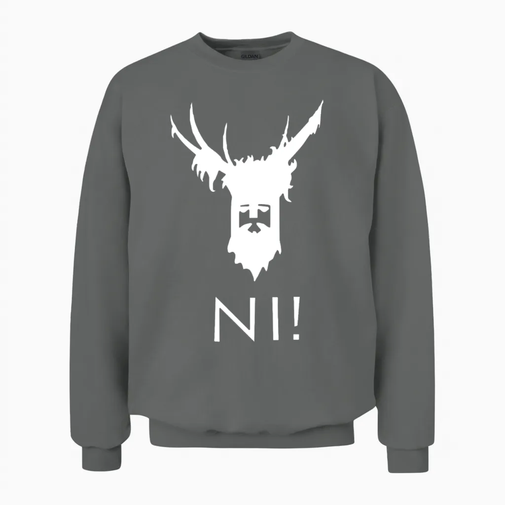 Knights Who Say Ni Unisex Sweatshirt in Graphite Heather