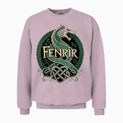 Fenrir Rustic Celtic Knot T-Shirt, Black, S Unisex Sweatshirt - Light Pink