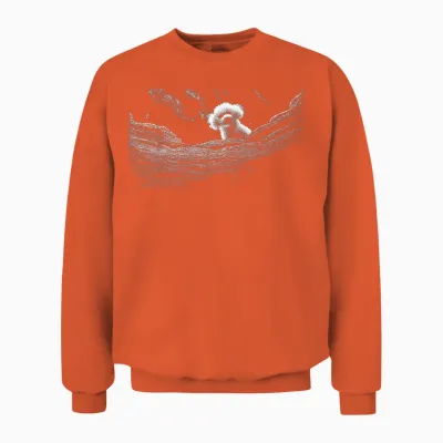 Silence of the Lamb Dog a Little Lamb in the Killer Silence Unisex Sweatshirt - Orange
