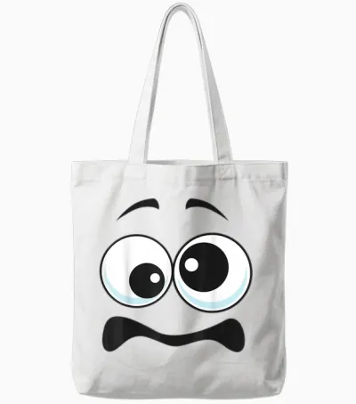 Creepy Carrots Face Funny Halloween Costume Kids and Adults Tote Bags - White