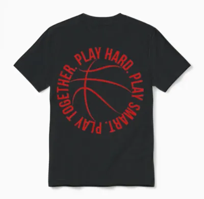 Play Smart Play Hard Play Together Basketball Team Unisex T-Shirt - Black