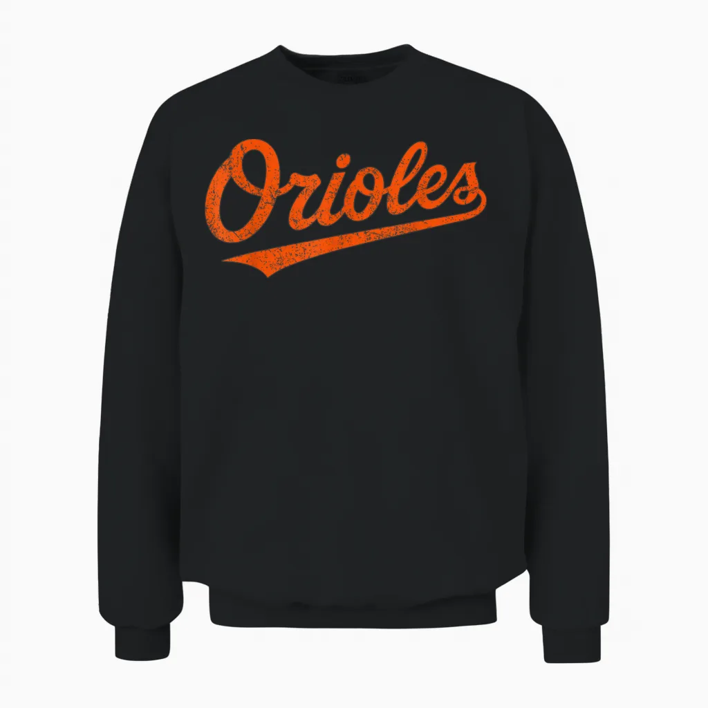 Retro Oriole Tee Cute Oriole Gifts Women Men Kids Boys Girls Unisex Sweatshirt in Black