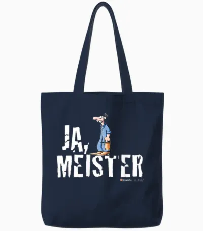 Werner & Meister Röhrich - Yes, Master T-Shirt, Black Tote Bags - Navy