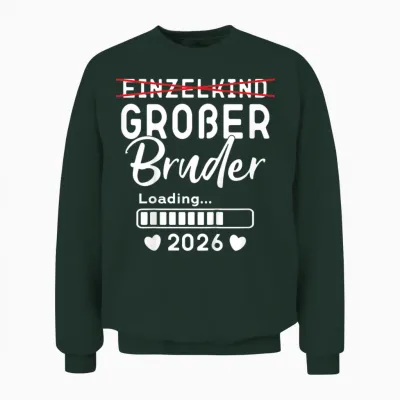 Children's Single Child Big Brother 2026 Ich Werde Großer Bruder 2026 T-Shirt, Black Unisex Sweatshirt - Forest