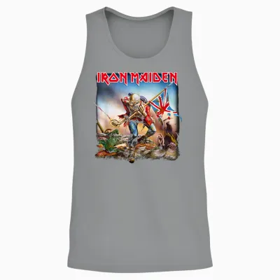Iron Maiden - the Trooper Unisex Tank Top - Sport Grey