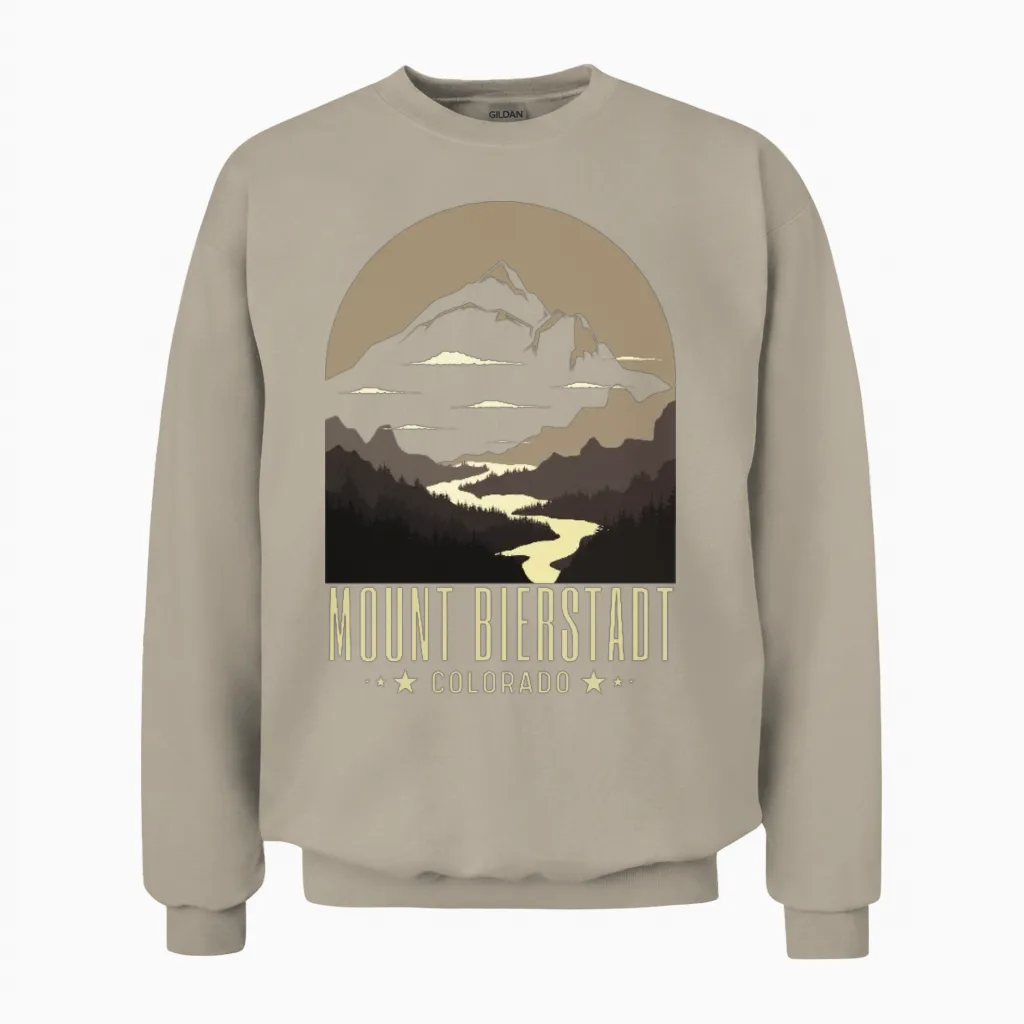 Mt. Bierstadt, Fourteener Unisex Sweatshirt in Sand