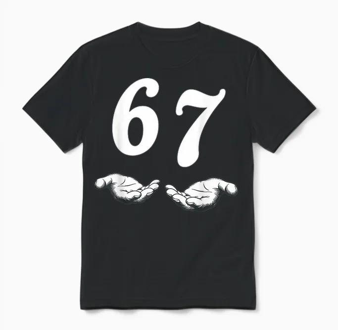 Six Seven 6 7 Meme Memes & Humor Gift Unisex T-Shirt in Black