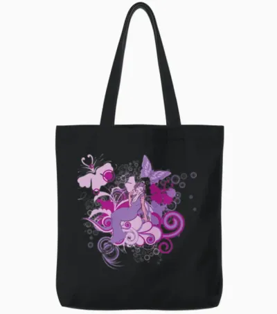 Retro Lady Tote Bags - Black