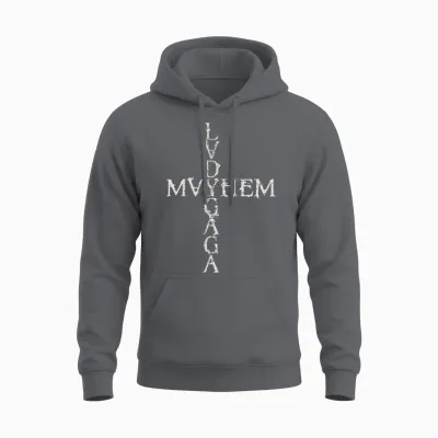 Official Lady Gaga Mayhem Cross Unisex Hoodie - Charcoal