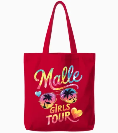 Malle Girls Tour Party Mädels Frauen Gruppen Tote Bags - Red