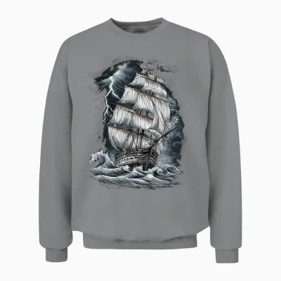 Altes Segelschiff Segeln Unisex Sweatshirt - Sport Grey