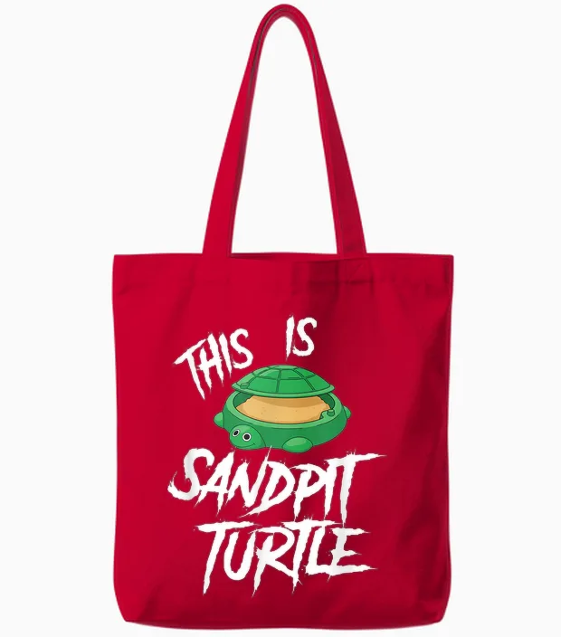 Das Ist Sandpit Turtle Metal-Musik-Meme Tote Bags in Red