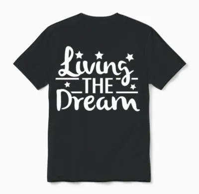 Funny Living the Dream Unisex T-Shirt - Black