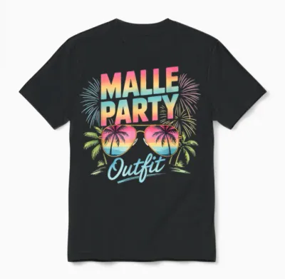 Malle Party Outfit Unisex T-Shirt - Black
