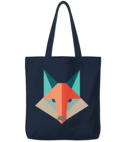 Fox Tote Bags - Navy