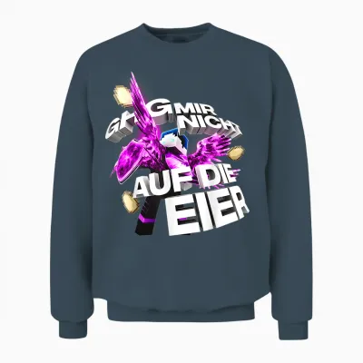 T-Shirt with German Text "bastighg Mir Nicht Auf Die Eiermooig Mies Drauf Nerven" [german Language] Unisex Sweatshirt - Dark Heather