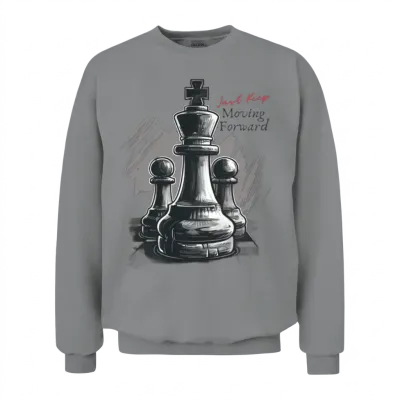 Chess Just Keep Moving Forward Unisex Sweatshirt - Sport Grey
