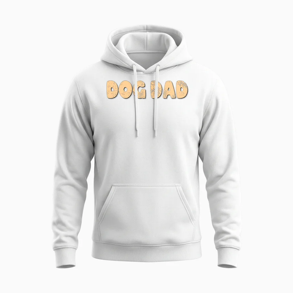 Dog Dad Unisex Hoodie in White