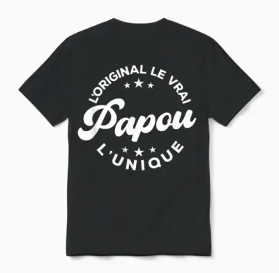 Papou the Original the Unique Gift Men's Grandfather's Day Unisex T-Shirt - Black