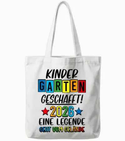 Kindergarten Geschafft 2026 Kita Ade 2026 Kita Abgänger 2026 Tote Bags - White