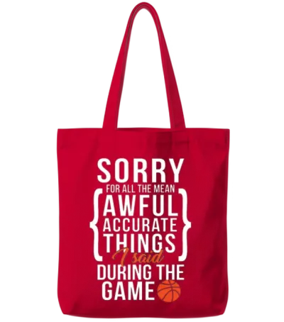 Funny Basketball Player Design Tote Bags - Red
