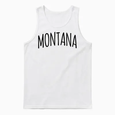 Cute Montana Unisex Tank Top - White