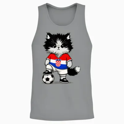 Kroatische Flagge Herren Damen Kinder Kroatien Unisex Tank Top - Sport Grey