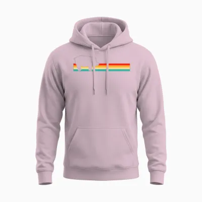 Pig Retro Unisex Hoodie - Light Pink
