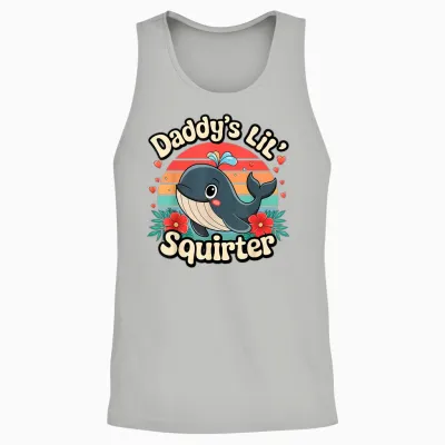 Papas Kleiner Squirter Unangemessener Lustiger Peinlicher Unisex Tank Top - Ash