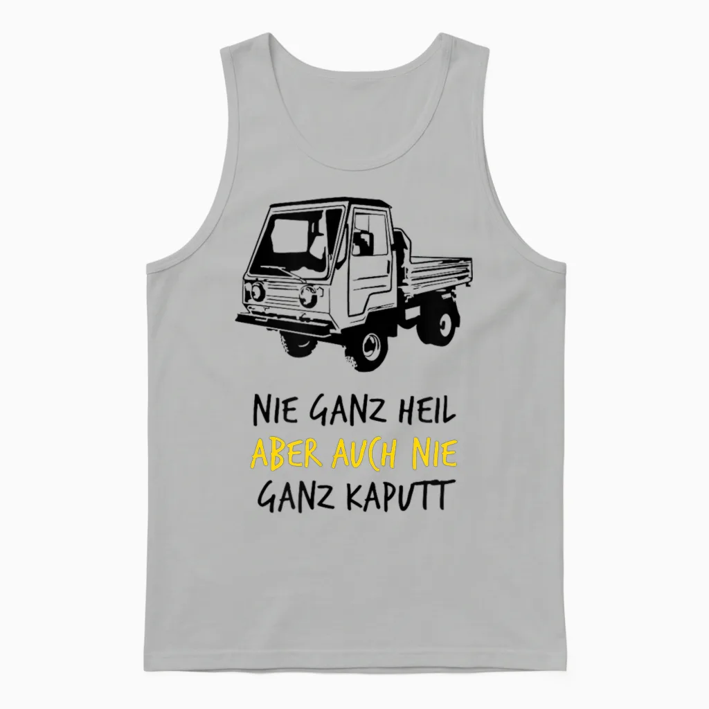 Multicar Ifa Ddr East German Commercial Vehicle M22 M25 M26 Dumper T-Shirt, Gray Unisex Tank Top in Ash
