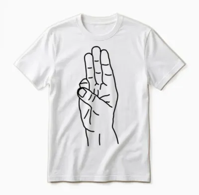 Hand Gesture Suppression Hunger Games Unisex T-Shirt - White