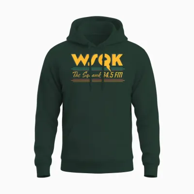 Stranger Things Season 5 Wsqk the Squawk 94.5 Fm Retro Logo Unisex Hoodie - Forest