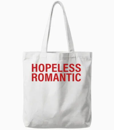 Hopeless Romantic Tote Bags - White