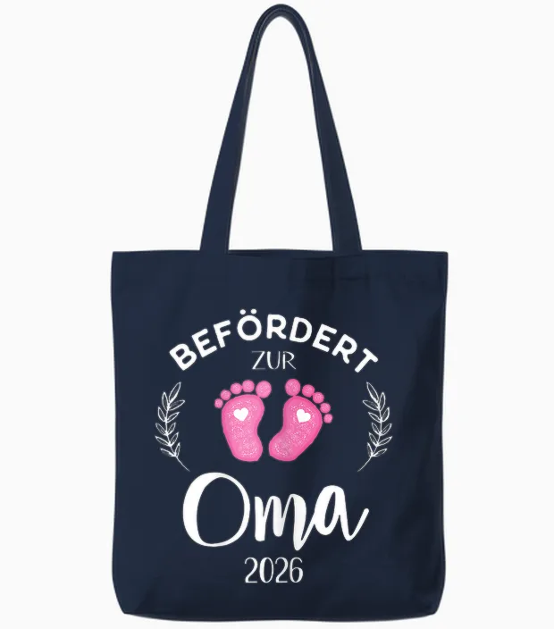 Stolze Oma Großmutter Befördert Zur Oma 2026 Tote Bags in Navy