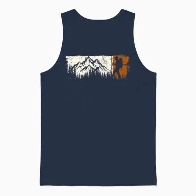 Mountain Vista Hiker Duo Unisex Tank Top - Navy