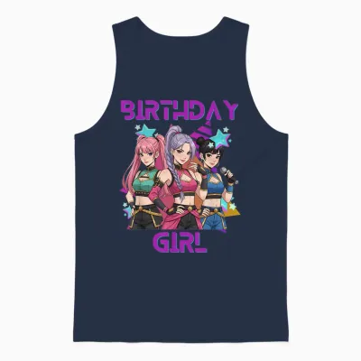 K-Pop K-Pop 6 Years Birthday Girl Unisex Tank Top - Navy