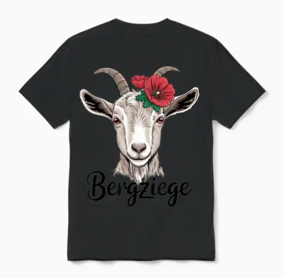 Bergziege Bayern Goat Unisex T-Shirt - Black