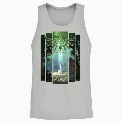 Nintendo Zelda the Master Sword Lost Woods Artwork Unisex Tank Top - Ash