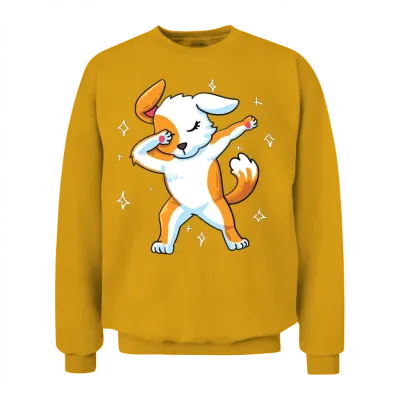 Dog Dab Unisex Sweatshirt - Gold