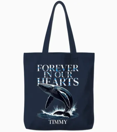 Timmy Wal Ostsee Buckelwal Team Hope Free in Our Hearts 2026 Tote Bags - Navy