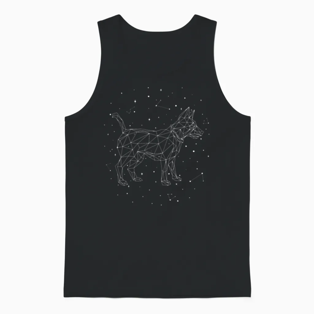 Sternbild Dog Constellation Dog Mom Dogfather Dog Unisex Tank Top in Black