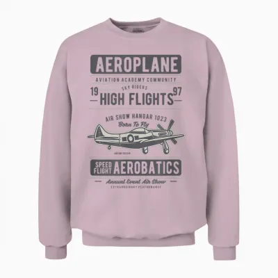 Sky Riders Voltige Avion Amoureux Avion Pilot Unisex Sweatshirt - Light Pink