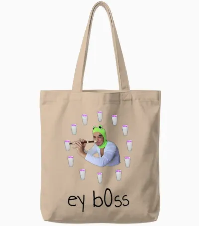 Filthy Frank Ey Boss Tote Bags - Natural