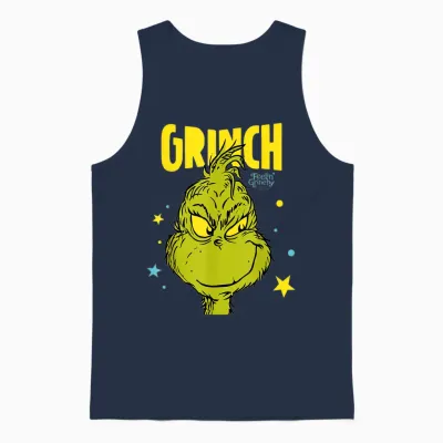 Grinch - the Christmas Star of Grinchmas Unisex Tank Top - Navy