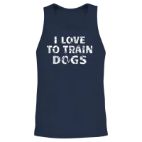 Dog Trainer / Dog Training: I Love to Train Dogs Unisex Tank Top - Navy – 2