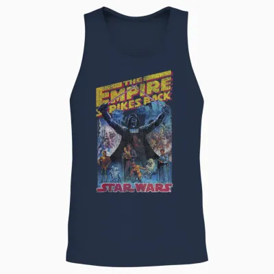Star Wars Empire Strikes Back Retro Unisex Tank Top - Navy