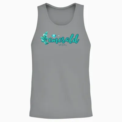 Emerald Gemstone Jewel Unisex Tank Top - Sport Grey