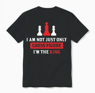 Funny Chess Figure Unisex T-Shirt - Black