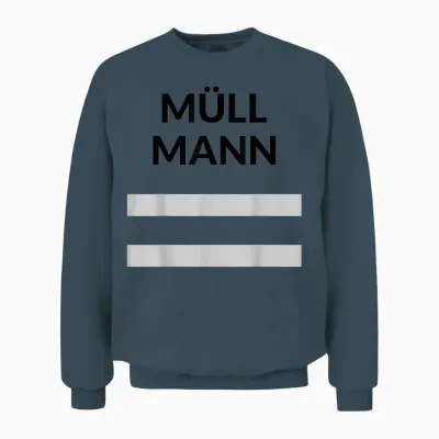 Müllmann Costume Rubbish Driver Trash Collection Fancy Dress Children's Men's T-Shirt, Orange Unisex Sweatshirt - Dark Heather